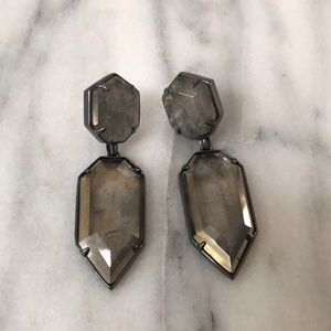 Kendra Scott Statement Earring Mirror Rock Crystal